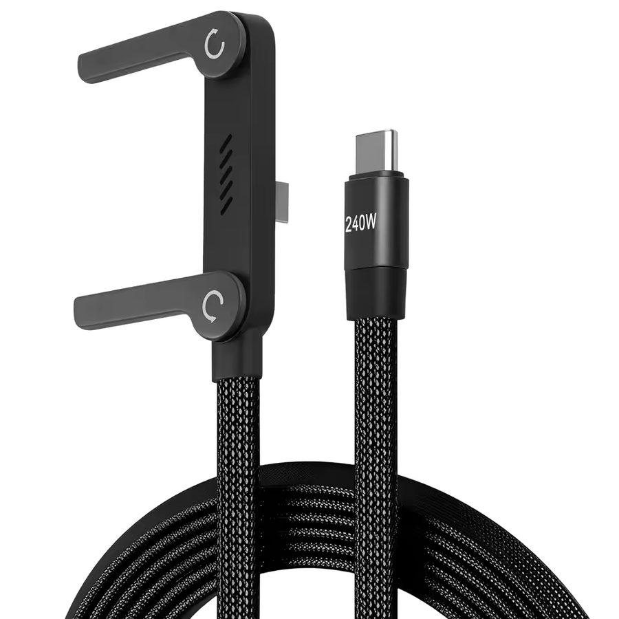 Invisible Holder Charger Cable with Stand - Super Fast Charging 240W